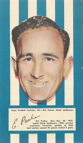 1953 Argus Football Portraits #46 Eric Parkes Front